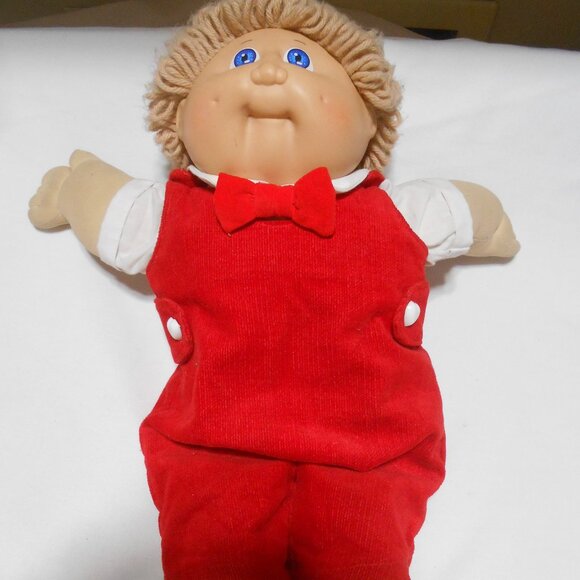 VTG 1984 CABBAGE PATCH KIDS DOLL SIGNED XAVIER ROBERTS 16" SOFT BODY RED OUTFIT - Picture 13 of 13
